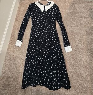Her Universe Wednesday Icons Collar Long-Sleeve Dress XS